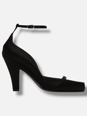 THE ROW Women's Black Ankle Strap Pumps Shoes Size EU:35.5 US:5.5